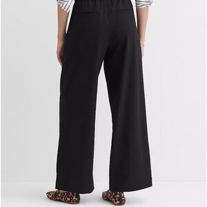 NWT LOFT Palmer Black Wide-Leg Pull-On Pants Size S